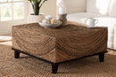Niko Bohemian Natural Seagrass Coffee Table Baxton