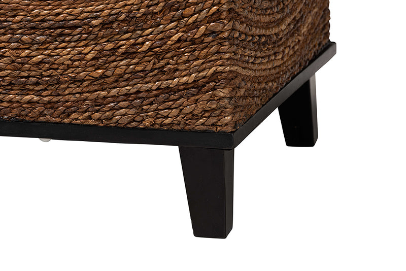 Niko Bohemian Natural Seagrass End Table