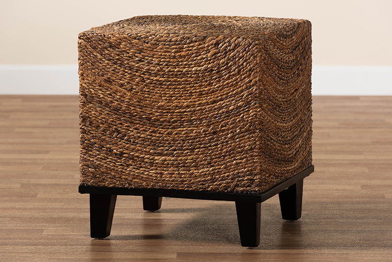 Niko Bohemian Natural Seagrass End Table