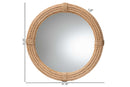 Uriel Bohemian Woven Rope Accent Wall Mirror Baxton