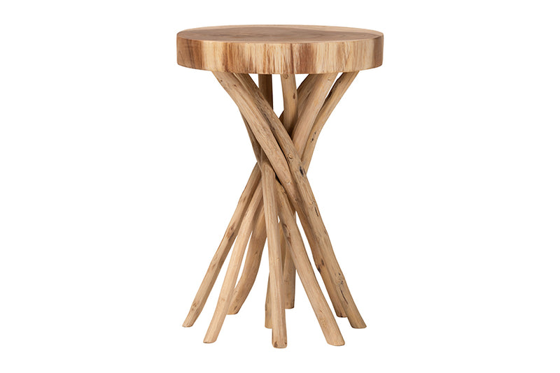 Tibault Natural Teak Wood End Table