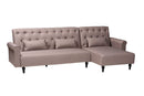 Baylor Clay Fabric Upholstered Convertible Sleeper Sofa Baxton