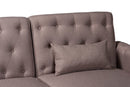 Baylor Clay Fabric Upholstered Convertible Sleeper Sofa Baxton