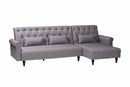 Baylor Slate Gray Fabric Upholstered Convertible Sleeper Sofa Baxton