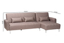 Jacoby Clay Fabric Upholstered Convertible Sleeper Sofa Baxton