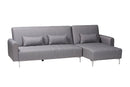 Jacoby Slate Gray Fabric Upholstered Convertible Sleeper Sofa Baxton