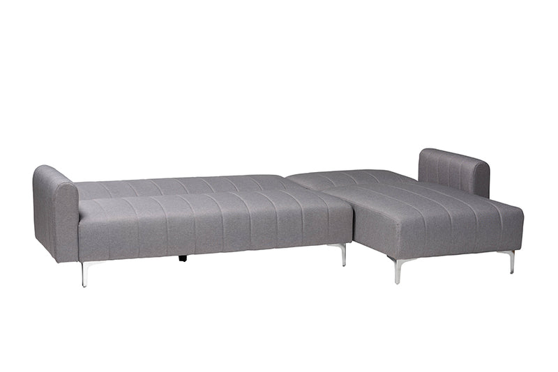 Jacoby Contemporary Slate Gray Fabric Upholstered Convertible Sleeper Sofa