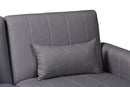 Jacoby Slate Gray Fabric Upholstered Convertible Sleeper Sofa Baxton