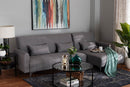 Jacoby Slate Gray Fabric Upholstered Convertible Sleeper Sofa Baxton