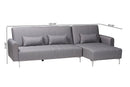Jacoby Slate Gray Fabric Upholstered Convertible Sleeper Sofa Baxton