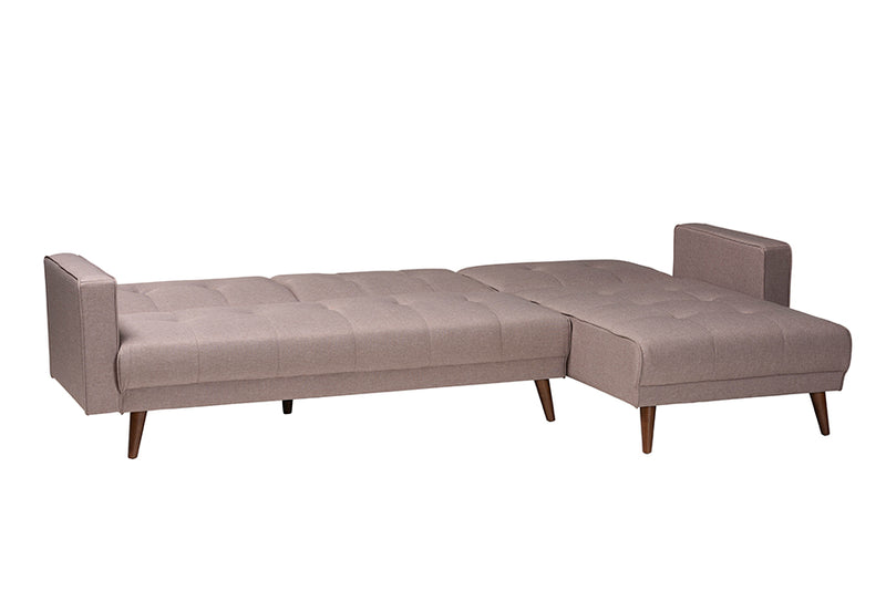 Veve Contemporary Clay Fabric Upholstered Convertible Sleeper Sofa