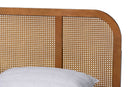 Bruna Woven Rattan Wood Queen Size Bed Baxton