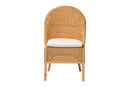 Oksana Bohemian Light Honey Rattan Dining Chair Baxton