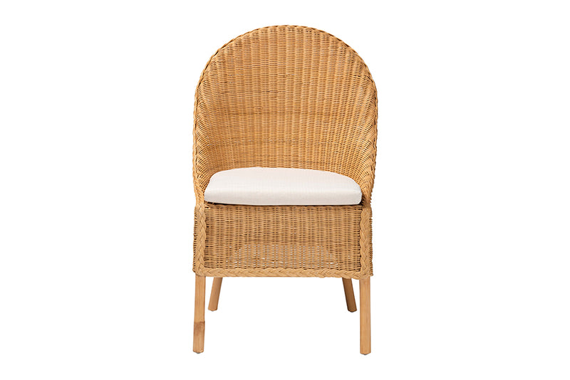 Oksana Bohemian Light Honey Rattan Dining Chair