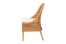 Oksana Bohemian Light Honey Rattan Dining Chair Baxton