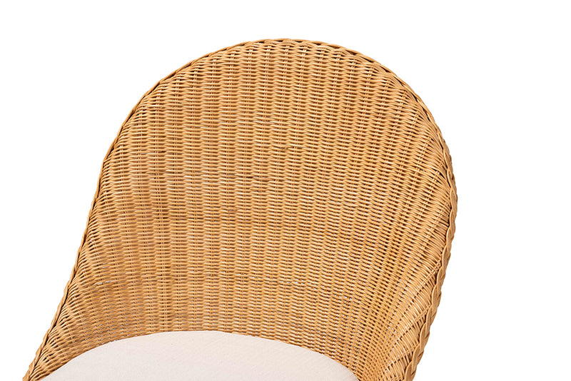 Oksana Bohemian Light Honey Rattan Dining Chair