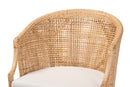 Morana Bohemian Light Honey Rattan and Wood 2Pc Dining Chair Set Baxton