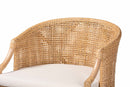 Morana Bohemian Light Honey Rattan and Wood Bar Stool Baxton