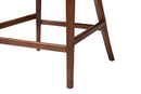 Morana Bohemian Light Honey Rattan and Wood Bar Stool Baxton