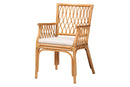 Rosi Bohemian Light Honey Rattan Arm Chair Baxton