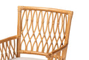 Rosi Bohemian Light Honey Rattan Arm Chair Baxton