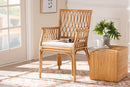 Rosi Bohemian Light Honey Rattan Arm Chair Baxton