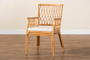 Rosi Bohemian Light Honey Rattan Arm Chair Baxton