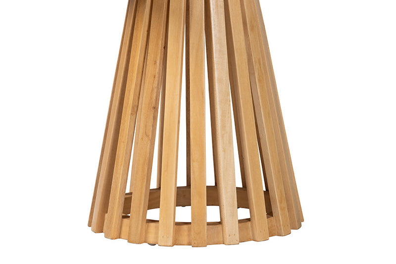Noemie Modern Slatted Acacia Wood End Table Baxton