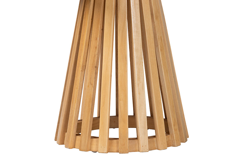 Noemie Modern Slatted Acacia Wood End Table