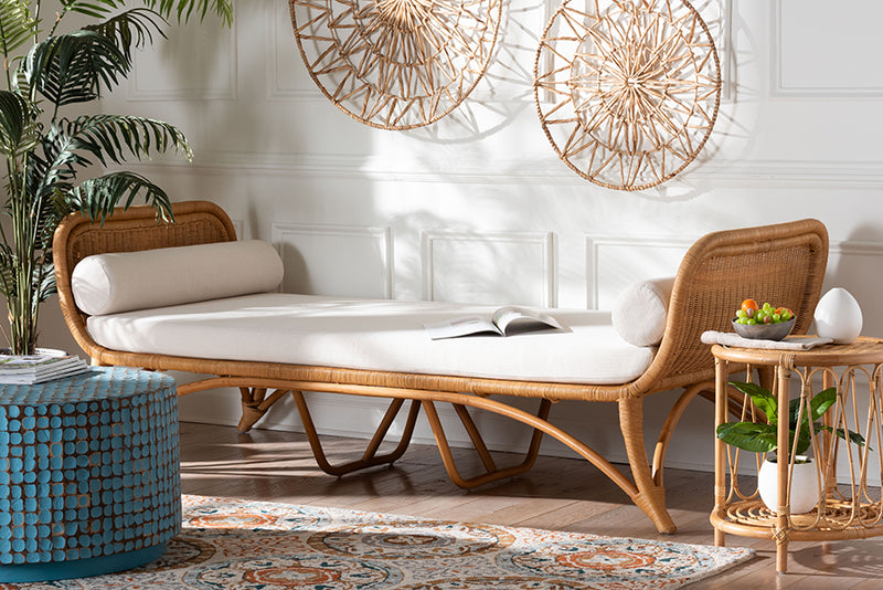 Guerin Bohemian Light Honey Rattan Daybed