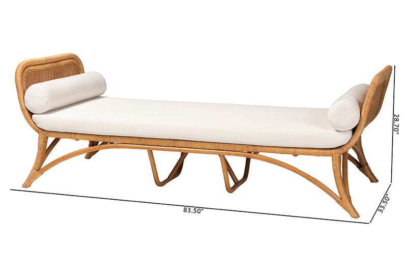 Guerin Bohemian Light Honey Rattan Daybed