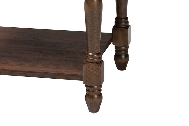 Eiko Dark Brown Nightstand w/Rattan Baxton