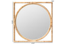 Alani Japandi Natural Rattan Wall Mirror Baxton