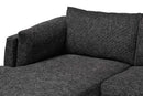 Hecate Modern Gravel Twill Fabric Left Facing Sectional Sofa Baxton