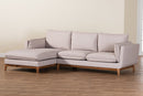 Brielle Modern Beige Fabric Left Facing Sectional Sofa Baxton