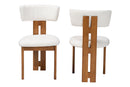 Rhinos Modern Cream Boucle Dining Chair Baxton