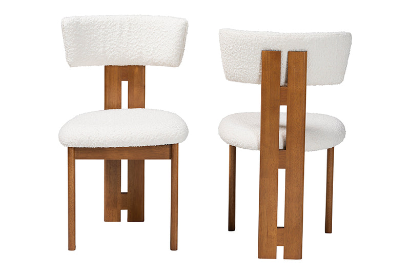 Rhinos Modern Cream Boucle Dining Chair