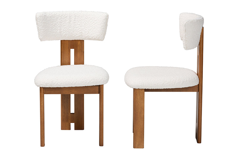 Rhinos Modern Cream Boucle Dining Chair