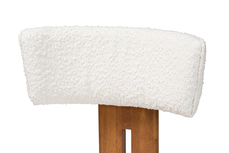 Rhinos Modern Cream Boucle Dining Chair