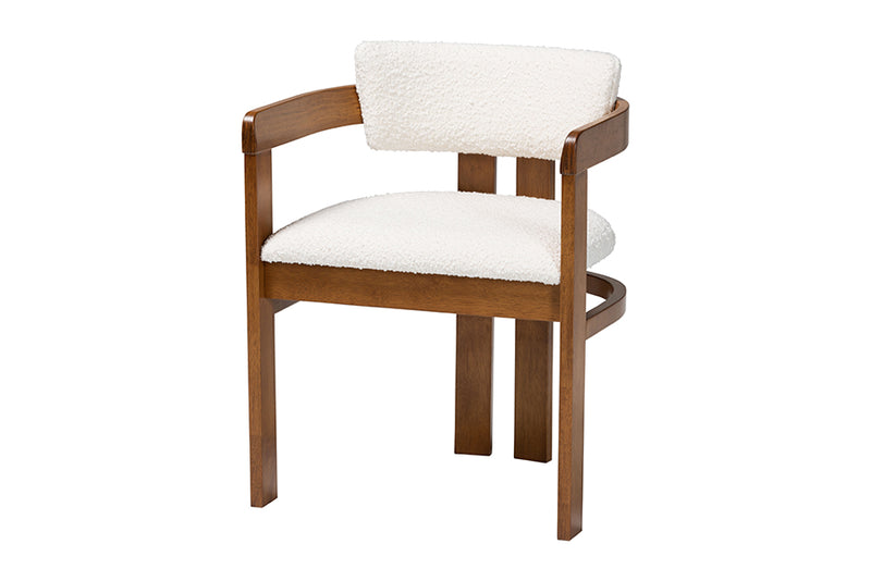 Roni Modern Cream Boucle Dining Chair