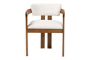 Roni Modern Cream Boucle Dining Chair Baxton