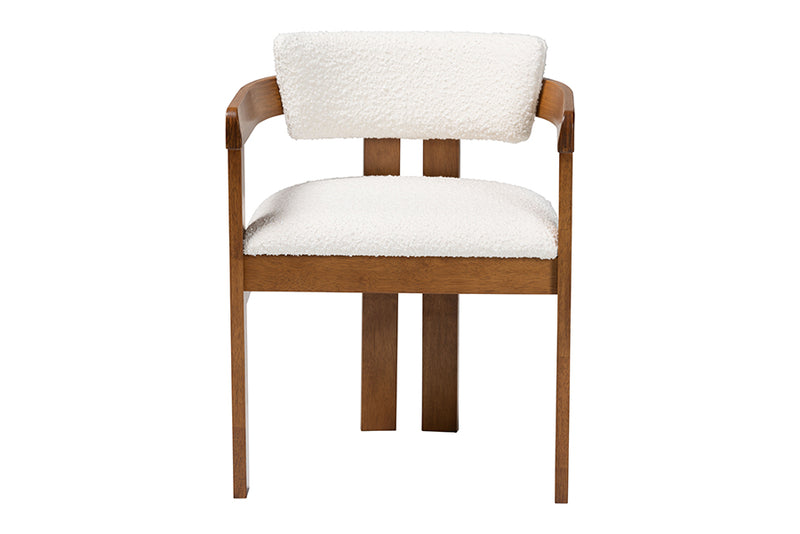 Roni Modern Cream Boucle Dining Chair