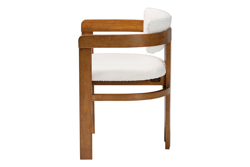 Roni Modern Cream Boucle Dining Chair