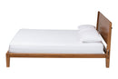 Aara Japandi Walnut Brown Toolless Assembly Queen Platform Bed Baxton