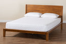 Aara Japandi Walnut Brown Toolless Assembly Queen Platform Bed Baxton