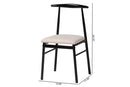 Sagira Beige Fabric and Metal Dining Chair Baxton