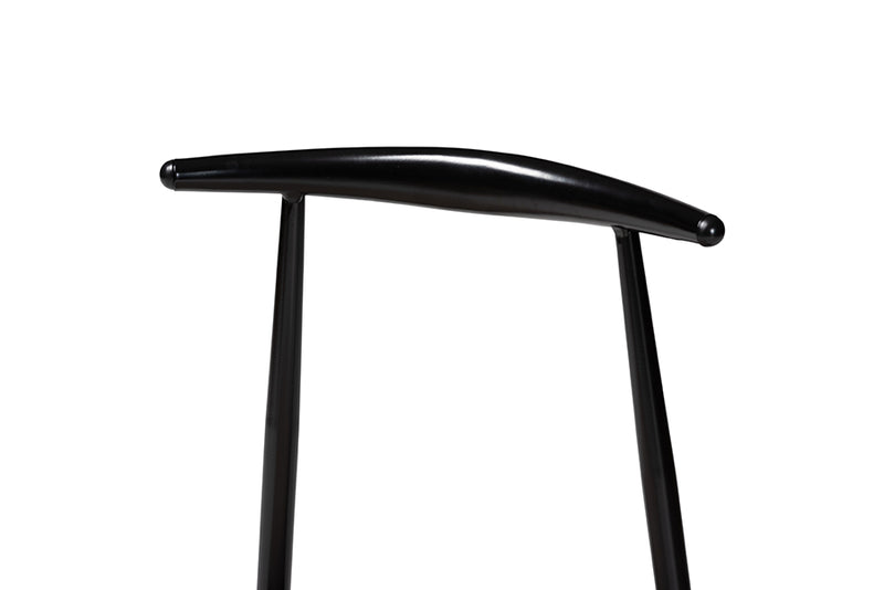 Sagira Modern Industrial Beige Fabric and Metal Dining Set