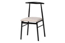 Sagira Beige Fabric and Metal Dining Chair Baxton