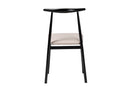 Sagira Beige Fabric and Metal Dining Chair Baxton