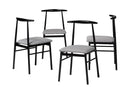 Sagira Gray Fabric and Metal Dining Chair Baxton
